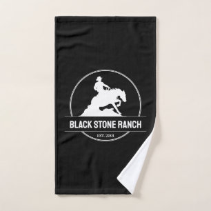 Logo del rancho de caballos que frena la marca de
