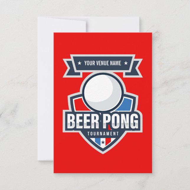 Logo del Torneo de Beer Pong personalizable (Anverso)