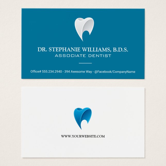 Logo estilizado moderno | Dental (Anverso y reverso)