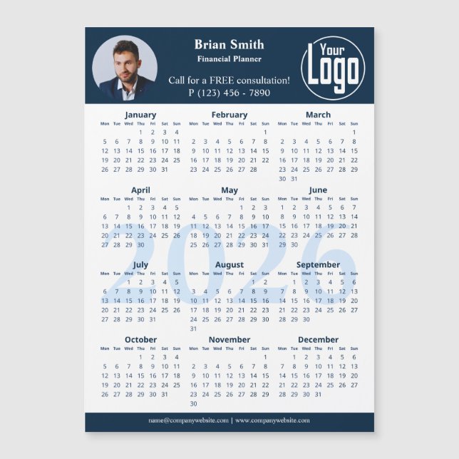Logo Financial Planner 2026 Calendar Magnet (Anverso)