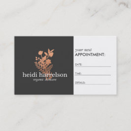 Logo floral de oro Rosa en cita gris oscuro