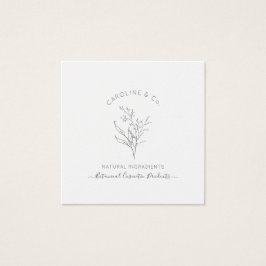 Logo floral esbozado Diseño Tarjeta de presentació