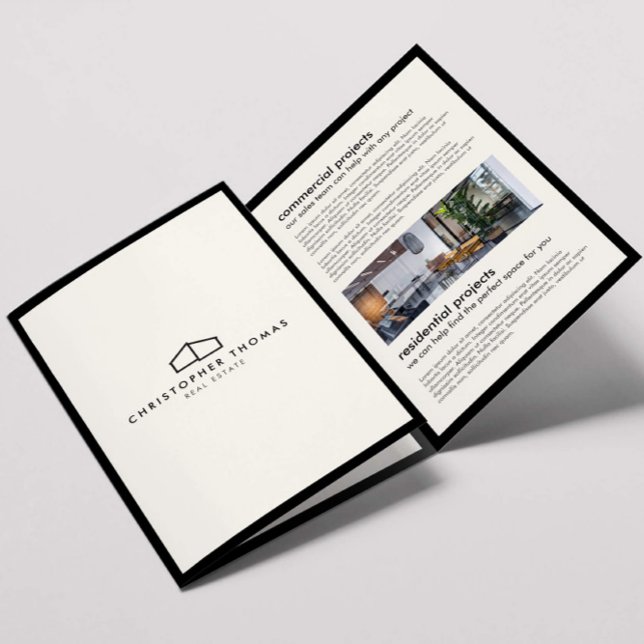 Logo Hogar Moderno Folleto inmobiliario de marfil/ (Subido por el creador)
