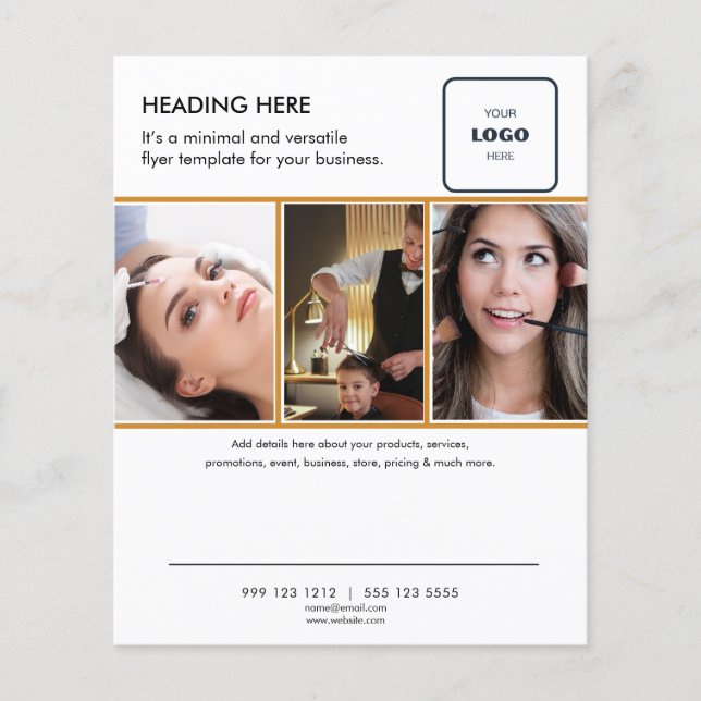 Logo Minimal Photo Business Marketing Flyer (Frente)