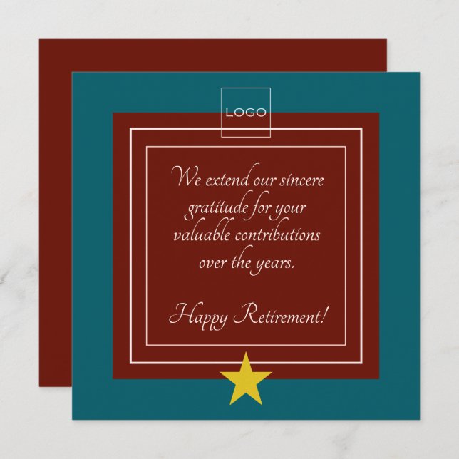 Logo moderno, Borgoña de estrella de oro y retiro  (Anverso / Reverso)