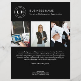Logo moderno Photo Corporate Black Business Flyer