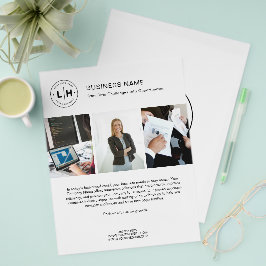 Logo moderno Photo Corporate White Business Flyer