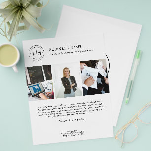 Logo moderno Photo Corporate White Business Flyer