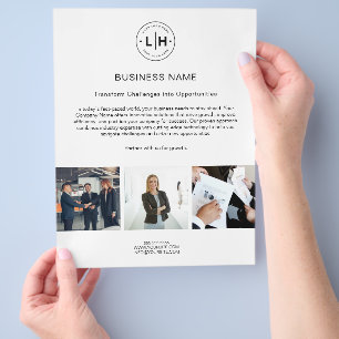 Logo moderno Photo Corporate White Business Flyer