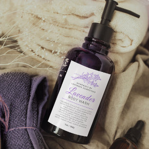 Logo o personalizado de lavanda de la etiqueta del