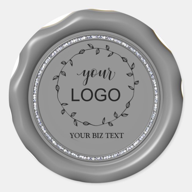 *~* LOGO Pegatinas de sellos de lana de círculo de (Anverso)