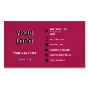 Logo Personalizado Imán de Tarjeta de Presentación