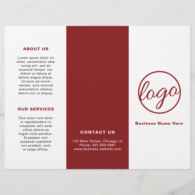 Logo profesional Folleto simple de la triple borgo (Anverso)
