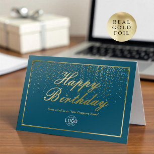 Logo Profesional Negocios Verde Cumpleaños Feliz