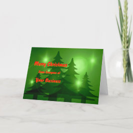 Logo Promo Business Green Trees Feliz Navidad