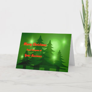 Logo Promo Business Green Trees Feliz Navidad