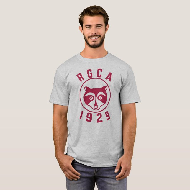 Logo rojo de la camiseta básica masculina de RGCA (Anverso completo)