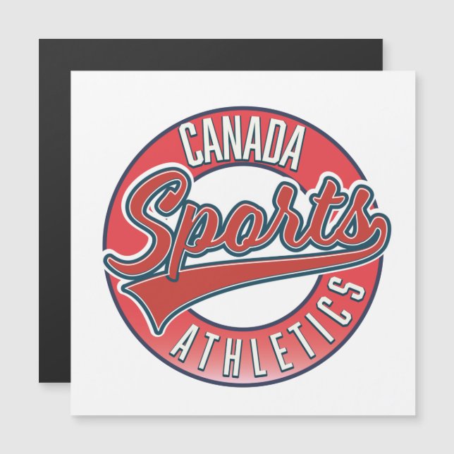 Logo rojo deportivo de Canadá (Anverso/Reverso)