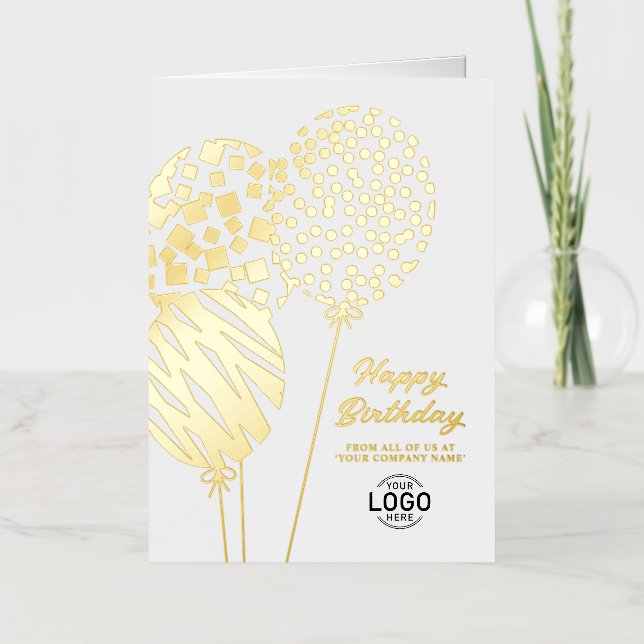 Logo Three Playful Balloons Business Birthday (Anverso)