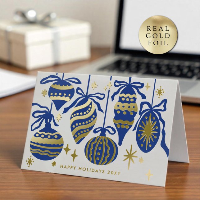 Logo Whimsical Navy Blue Decor White Business Gold (Subido por el creador)