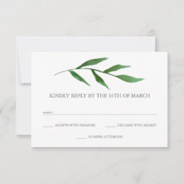 Logosas hojas elegantes de nubes acuáticas RSVP