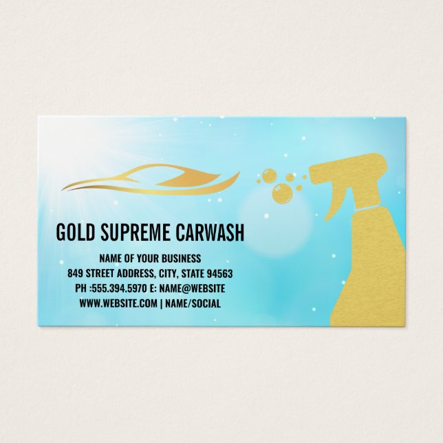 Logotipo automático y frasco de pulverización dora (Frente)