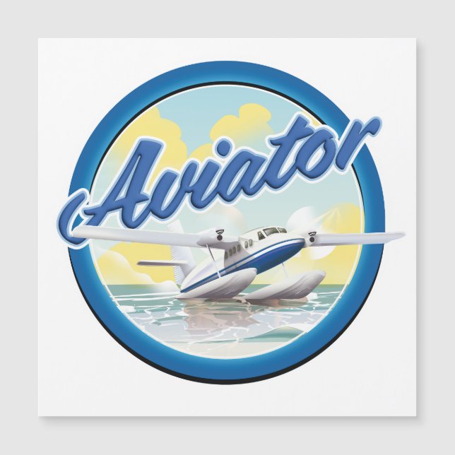 Logotipo azul del aviador (Anverso)