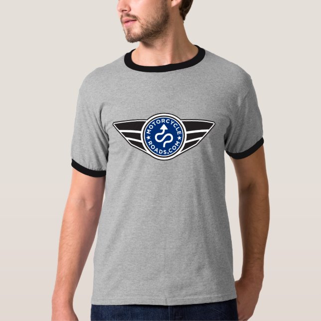 Logotipo azul negro y gris de la camiseta w/basic (Anverso)