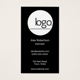 LOGOTIPO BLANCO NEGRO PROESIONAL MODERNO VERTICAL