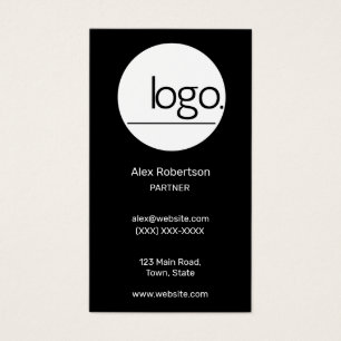 LOGOTIPO BLANCO NEGRO PROESIONAL MODERNO VERTICAL