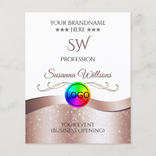 Logotipo blanco y volante en monograma de la decor