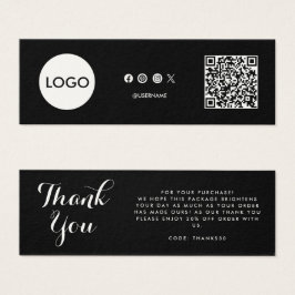 Logotipo comercial Código QR gracias insertar tarj
