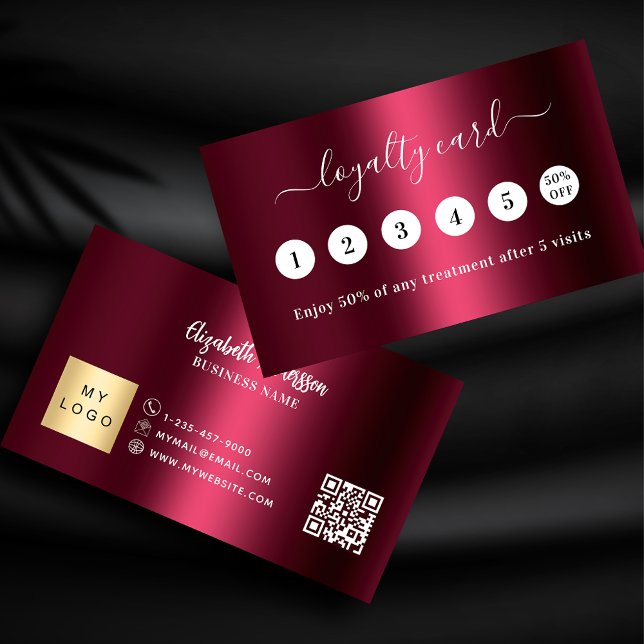 logotipo comercial de Burgundy QR 5 visita tarjeta (Subido por el creador)