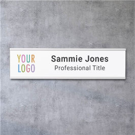 Logotipo comercial de la placa de la puerta de la 