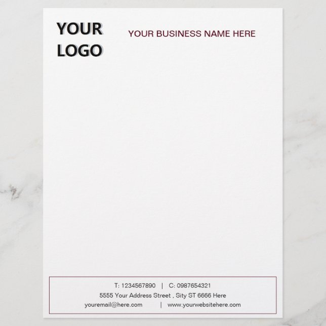 Logotipo comercial de personalizado y membrete de  (Anverso)