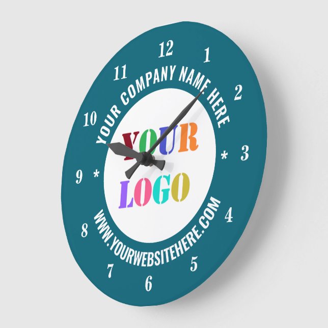 Logotipo comercial de personalizado y reloj promoc (Ángulo)