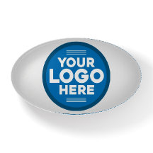 Logotipo comercial de peso de papel de vidrio para