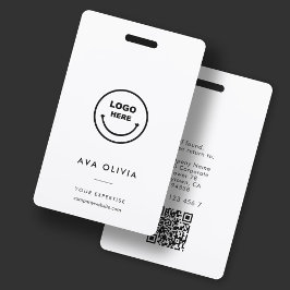 Logotipo comercial de tarjeta de identificación de