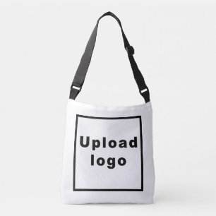 Logotipo comercial en la bolsa de los cuerpos blan