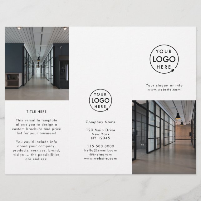 Logotipo comercial | Folleto moderno de fotos trip (Anverso)