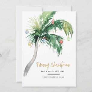 Logotipo comercial Palm Tree Feliz Navidad