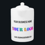 Logotipo comercial personalizado y Tetera de la em<br><div class="desc">Colores y tipos de letra personalizados - Diseñar sus propias teteras con su nombre de logotipo Sitio Web Promocional Empresa Personalizada Promoción de Oficinas Negocios o Colores de Personalizable personal y Regalo de Tetera Moderno de texto - Añadir su logotipo - Imagen - Código de foto o QR / Nombre...</div>