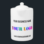 Logotipo comercial personalizado y Tetera de la em<br><div class="desc">Colores y tipos de letra personalizados - Diseñar sus propias teteras con su nombre de logotipo Sitio Web Promocional Empresa Personalizada Promoción de Oficinas Negocios o Colores de Personalizable personal y Regalo de Tetera Moderno de texto - Añadir su logotipo - Imagen - Código de foto o QR / Nombre...</div>