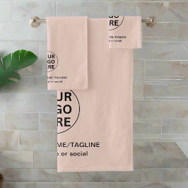 Logotipo comercial promocional y marca rosa Rubor