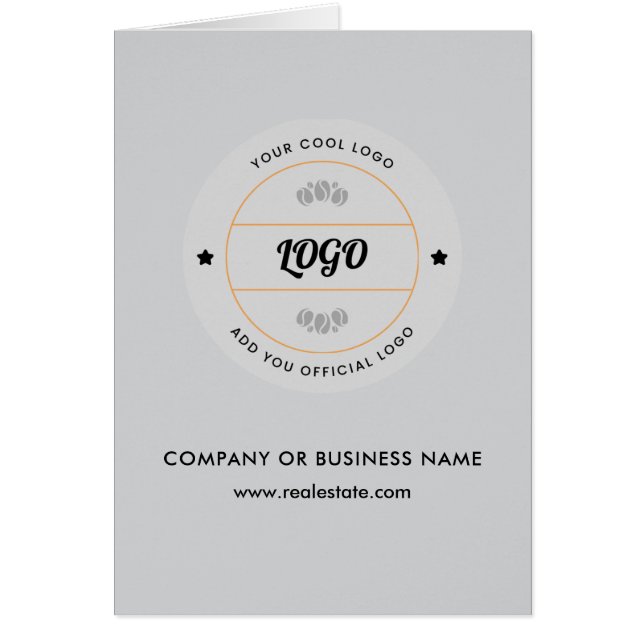 Logotipo Comercial Redondo Simple & Texto Empresa  (Frente)