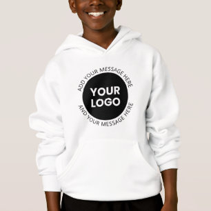Logotipo comercial y texto editable blanco y negro