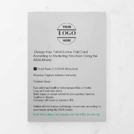 Logotipo comercial y texto moderno - Folleto tripl