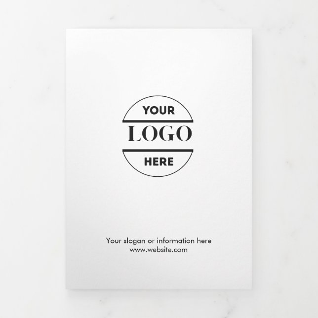 Logotipo comercial y texto moderno - Folleto tripl (Foto de portada)