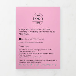 Logotipo comercial y texto moderno - Folleto tripl