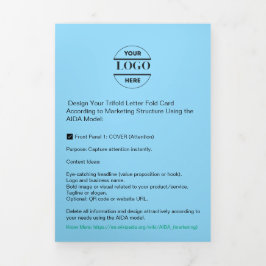 Logotipo comercial y texto moderno - Folleto tripl